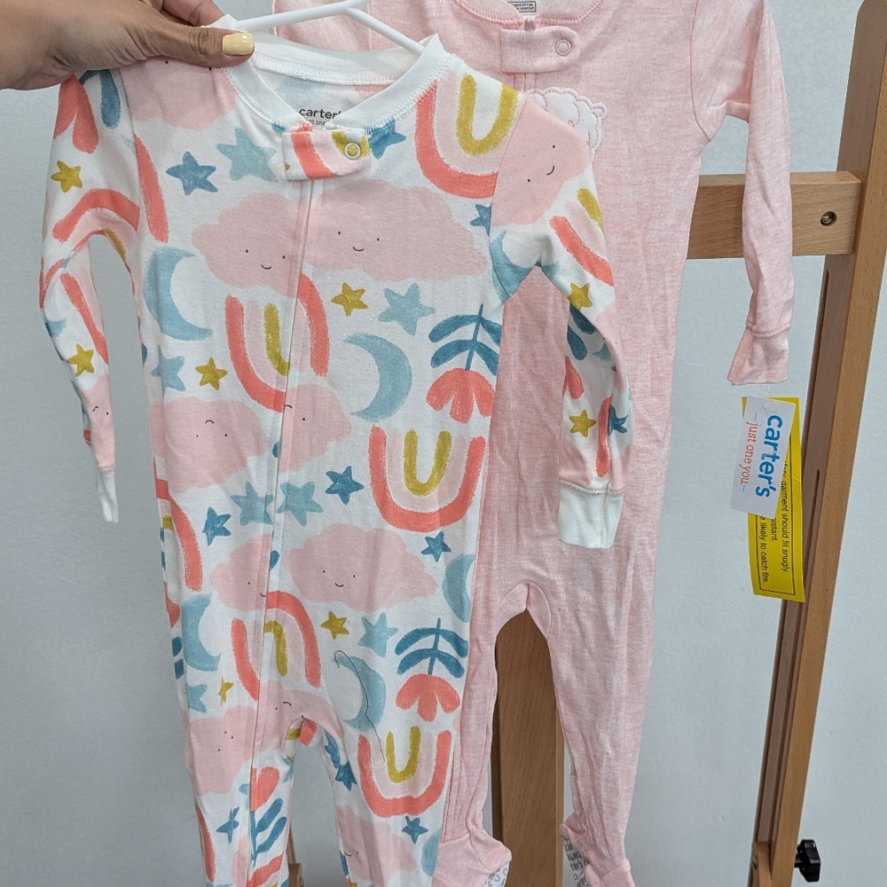 NWT Carter's Pink and Multicolor Kids One Piece Set